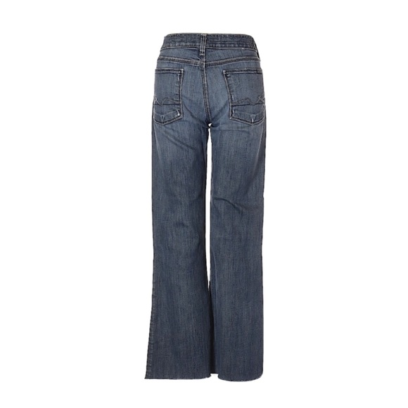 7 Seven for All Mankind Flared Dark Blue Jeans - Picture 2 of 2